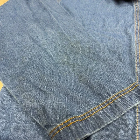 Denim Jazz Embroidered Floral Jean Jacket Shirt Button Front Women's‎ L VTG - Picture 4 of 10